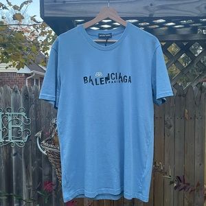 Balenciaga Blue T-shirt Mens Large